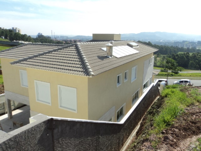 vista do fundo externa da Mansão em Tamboré 10, projeto 101 da RRg Construtora e Incorporadora em Santana de PArnaíba, São Paulo.