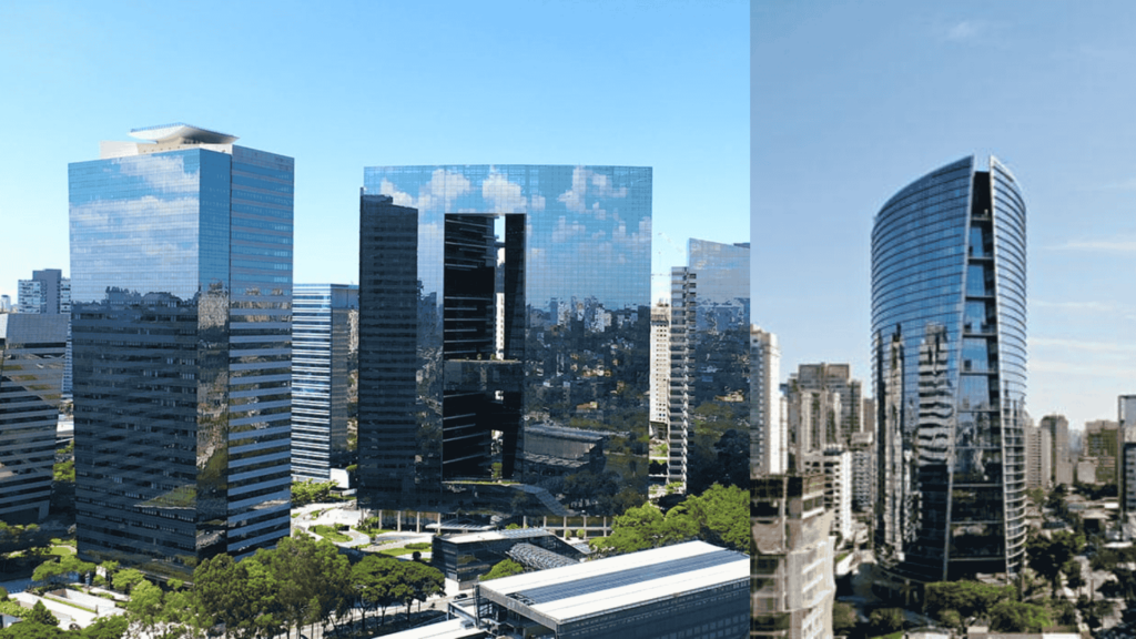 Predios icônicos no Itaim Bibi em São Paulo o Infinity Tower e o Wt Morumbi